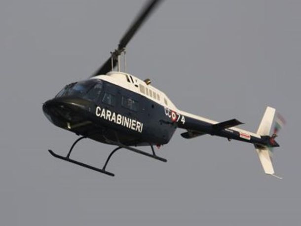 Ricerche di Francesca Benetti anche dall'alto con l'elicotter