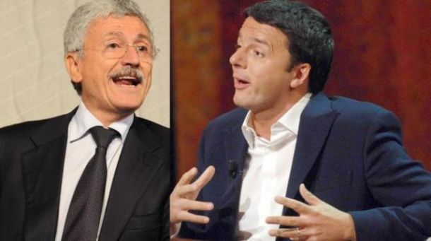 Massimo D'Alema e Matteo Renzi, amici-nemici