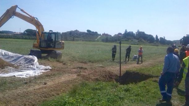 In corso l'intervento di riparazione dell'oleodotto nella zona di Empoli