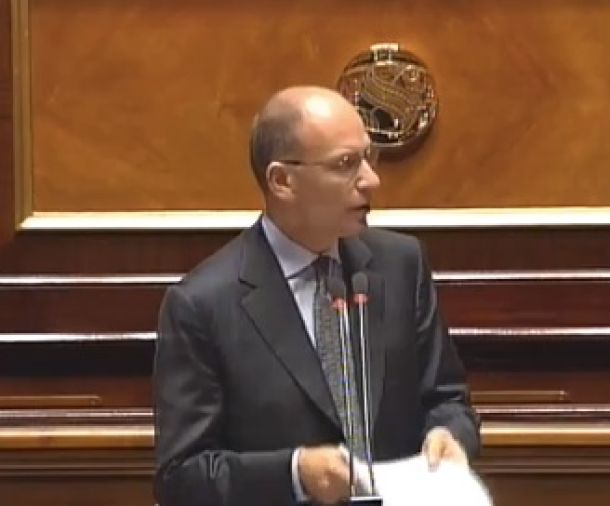 Enrico Letta in Senato