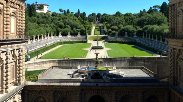 I giardini di Boboli visti da Palazzo Pitti
