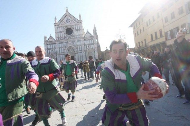 Le Vecchie glorie del calcio storico fiorentino