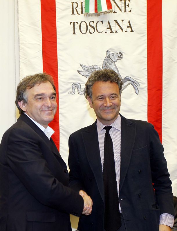 Il governatore Enrico-Rossi e Vincenzo Manes