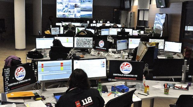 La centrale operativa del 118 di Firenze Soccorso