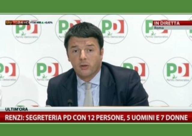 Matteo Renzi nelle vesti di nuovo segretario del Pd