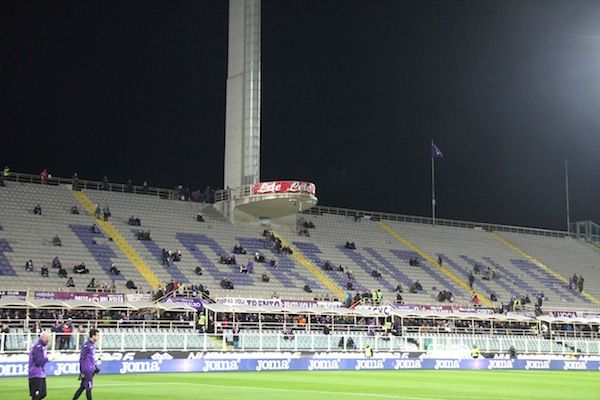 Lo stadio Franchi all'inizio della partita Fiorentina Lazio