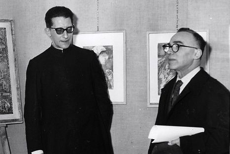 Don Luigi Stefani con il sindaco di Firenze Giorgio La Pira