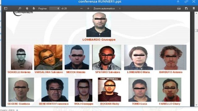 Gli arresti durante il blitz del 9 ottobre, a capo dell'organizzazione Giuseppe Lombardo