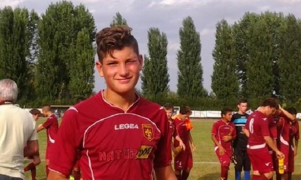 Il giovane calciatore Matteo Roghi. Aveva solo 14 anni