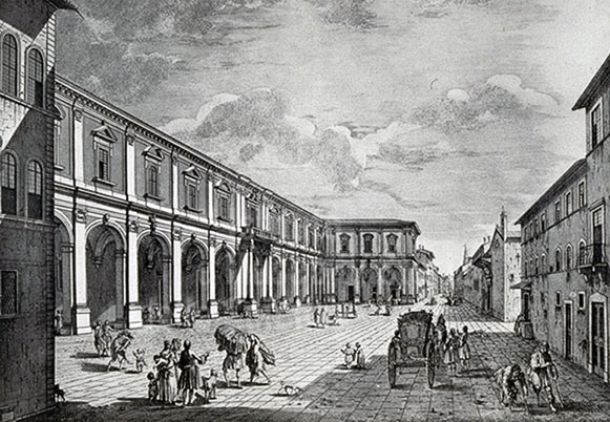 Antica stampa dell'Ospedale di Santa Maria Nuova