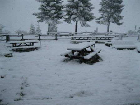 La neve caduta ad Arezzo