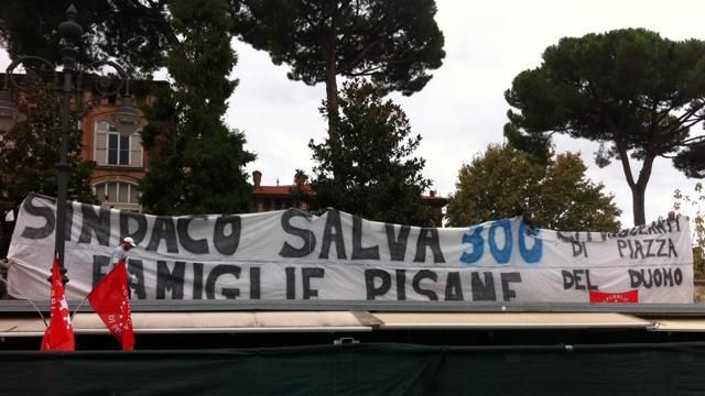 L'amara protesta dei proprietari delle bancarelle di Pisa