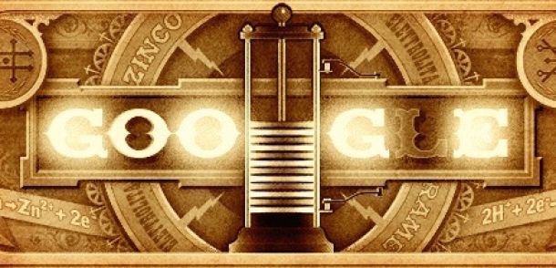 Il doodle dedicato ad Alessandro Volta
