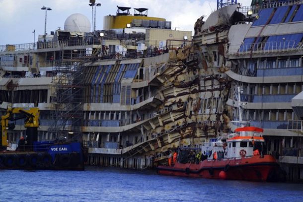 Il relitto della nave Concordia