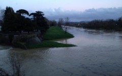 Arno in piena (Fabio Burchi via Twitter)