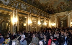 Sala Luca Giordano in Palazzo Medici Riccardi gremita di gente