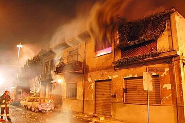 L'inferno a Viareggio la sera del 29 giugno 2009