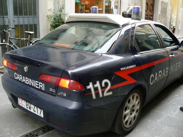 Intervento del 112 dei carabinieri