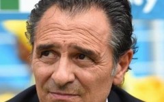 Cesare Prandelli durante la partita Italia-Uruguay