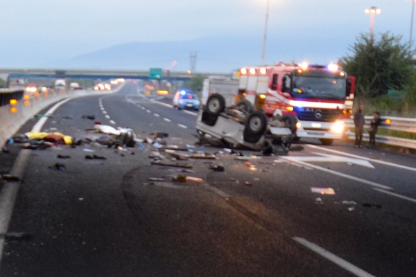 La tragica scena dell'incidente