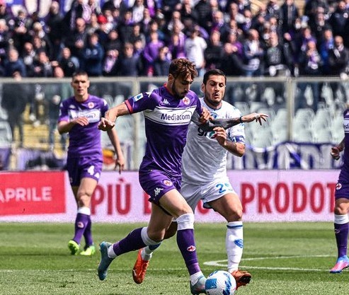 Castrovilli e Bandinelli nel primo tempo di Fiorentina-Empoli. Foto Violachannel