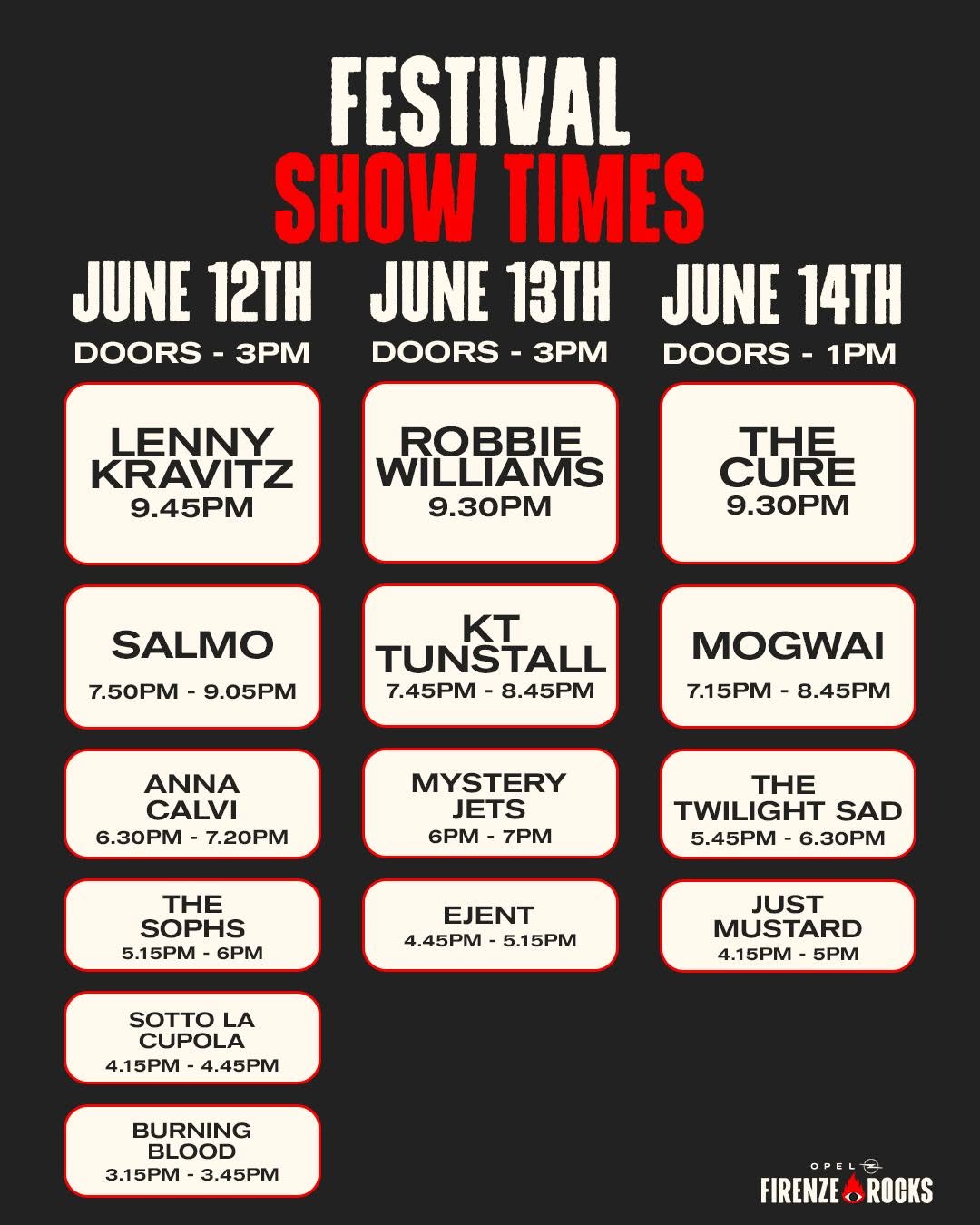 firenze rocks 2026 al via il festival lenny kravitz robbie williams e the cure da Firenzepost.it firenze rocks 2026 al via il festival lenny kravitz robbie williams e the cure
